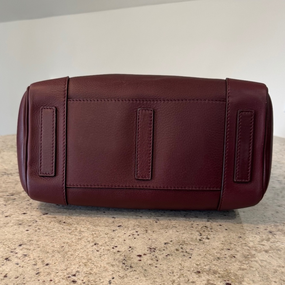 Ralph Lauren Small Ricky Leather Top Handle Bag - Bordeaux - Picture 5 of 12